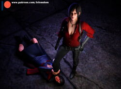 2girls 3d 3d_(artwork) ada_wong ada_wong_(ty_brenneman) asphyxiation black_hair boots brown_eyes carla_radames catfight clothed defeated dominant_female domination dominatrix female female_domination femdom fight gloves hand_on_hip helpless high_heels humiliation jvfemdom leather leather_boots leather_gloves looking_at_viewer multiple_girls pain resident_evil resident_evil_6 short_hair stepped_on stepping_on_female stomping strangling struggling trample trampling victory victory_pose video_games