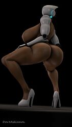 1girls 3d areolae ass back backboob backside big_ass big_breasts big_butt big_thighs breasts brown_nipples butt curvy cyborg dark-skinned_female dark_skin don'tasklemon dontasklemon female female_only hand_on_thigh haydee haydee_(game) high_heels huge_breasts large_breasts looking_at_viewer looking_back nipples nude robot simple_background spread_legs squatting standing tan_skin thick_thighs white_high_heels wide_hips