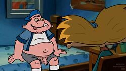 2boys arnold_shortman balls belly curious first_time foreskin gay harold_berman hey_arnold! male_only nickelodeon partially_retracted_foreskin penis penis_out pubic_hair slightly_chubby teenager testicles themasbator tongue_out uncut yaoi young