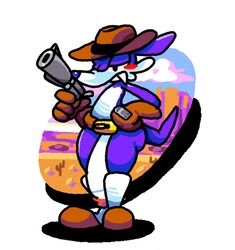 anthro big_penis classic_sonic_(universe) clothing cowboy fang_the_sniper furry genitals hat headgear headwear hi_res male male_only mammal mustelid musteline penis sega solo sonic_(series) sonic_the_fighters superiorfox true_musteline