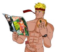 1boy abs agent_jones artist_request blonde_hair blue_eyes burger cheeseburger cowboy_shot crash_(series) crash_bandicoot crossover curved_cock dick erect erect_penis erection food fortnite gay hamburger headband hi_res human jonesy_(fortnite) large_penis light-skinned_male light_skin magazine male male_only meat muscles muscular muscular_male nude olive_(fruit) pecs penis png reading reading_magazine tagme_(artist) transparent_background unknown_artist veiny_penis video_games white_background wristwatch yellow_hair