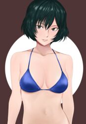 bikini black_hair blue_bikini blue_bikini_top female jujutsu_kaisen kazukine short_black_hair short_hair swimsuit zenin_mai