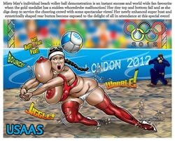 beach_volleyball high_heels huge_breasts london_2012_olympics misty_may olympics smudge text volleyball