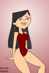 1girls black_eyes black_hair breasts breasts breasts curvy_hips female female_only heather_(tdi) human long_hair medium_breasts solo solo_female thick_thighs tjlive5 total_drama_island xxxfabianxxx