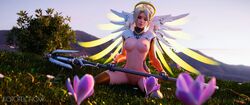 1girls 3d breasts female kotofeichow mercy overwatch solo