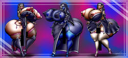 3girls areolae ass big_ass big_breasts big_nipples bimbo bimbofication blue_skin breasts censored chains cross elf elf_ears fat_ass female female_only giant_ass giant_breasts heels high_heels huge_ass huge_breasts huge_hips huge_lips huge_thighs hyper hyper_ass hyper_breasts implied_futanari lilith_art lipstick makeup massive_breasts nipple_piercing nipples pointy_ears revealing_clothes round_ass smooth_skin thick_ass thick_lips thick_thighs thighhighs thin_waist wasp_waist wide_hips