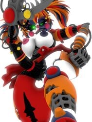 1girls 3d baby_(fnafsl) bimbo circus_baby circus_baby_(fnaf) claws cosmic_trance curvy dominatrix dress female five_nights_at_freddy's futa_only futanari green_eyes looking_at_viewer robot robot_girl scrap_baby scrap_baby_(cosmic_trance) scrap_baby_(fnaf)