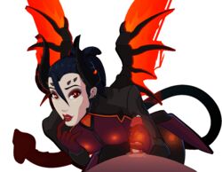 1girls animated color colored devil_mercy handjob looking_at_viewer medium_penis mercy overwatch proza tagme