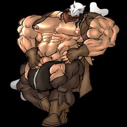 abs biceps bodybuilder hyper hyper_balls hyper_genitalia hyper_muscles hyper_penis hyper_testicles male male_focus male_only marowak masked_male muk100 muscle muscles muscular muscular_arms muscular_ass muscular_back muscular_legs muscular_male muscular_thighs nipples pecs pokemon veins veiny_penis