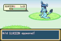 1girls anthro blue_hair blue_skin game_ui gameplay_mechanics glaceon karrobyte nintendo pixel_art pokémon_(species) pokemon pokemon_battle text