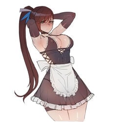 1girls big_breasts french_maid french_maid_nidalee league_of_legends maid nidalee ratatatat74 riot_games the_grind_series