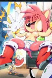 1boy 2021 2girls against_fourth_wall against_wall amy_rose blonde blonde_fur blonde_hair blue_fur blue_hair breasts bunny bunny_ears clothes cream_fur cream_hair cream_the_rabbit dialogue euf-dreamer face_on_glass female fourth_wall green_eyes half_naked hedgehog humiliated humiliation inkbunny k.o. knocked_out male open_mouth panties panty_shot pantyshot pink_fur pink_hair punch rabbit rabbit_ears sega sonic_(series) sonic_the_hedgehog sonic_the_hedgehog_(series) swirly_eyes text tongue underwear undressed