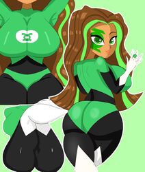 1girls ass big_ass big_breasts curvaceous dat_ass dc dc_comics dc_super_hero_girls female female_only green_lantern jessica_cruz magicapencil pussy_bulge rear_view skin_tight solo thick_thighs