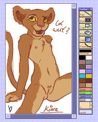 anthro cub disney feline female female_only fur furry furry_only kiara lion mammal nipples solo tagme the_lion_king thirteeenth