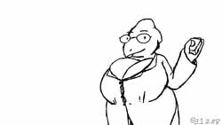 1girls 2d alphys animated anthro breast_expansion button_pop female female_only glasses huge_breasts humanoid hyper hyper_breasts lab_coat lizard_girl lizard_humanoid mp4 nipple_tape no_sound reptile reptile_humanoid scalie solo thesneakyzone undertale undertale_(series) video