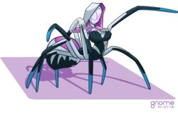 1girls 2018 arachnid_humanoid big_breasts corruption drider female female_only gnomeoo gwen_stacy marvel monster_girl solo species_transformation spider-girl spider-gwen spider-man_(series) transformation