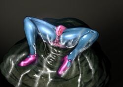 1girls 2021 blue_latex clitoris commission digital_media_(artwork) drool drooling eaten_then_fucked female female_focus female_only female_prey hi_res high_heels high_resolution highres human human_female latex latex_legwear latex_suit latex_underwear lewdbuang like_like monster_vore nintendo pink_latex pink_shoes princess_zelda rubber spread_legs the_legend_of_zelda vore