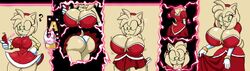 1girls amy_rose anthro ass ass_expansion big_breasts breast_expansion breasts cleavage female huge_ass huge_breasts roga14 sega sequence solo solo_female sonic_(series) wide_hips