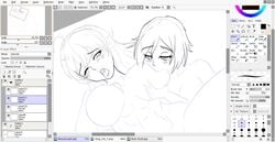 2girls black_and_white breast_sucking half_siblings half_sister half_sisters incest leux_21 ruby_rose rwby sisters wip work_in_progress yang_xiao_long