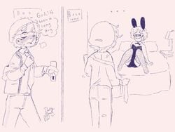 2boys bunny_ears bunnysuit comic crossdressing dream_smp gay human male male/male minecraft_youtubers prettybonnie17 quackity scar slimecicle