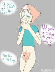 animal_genitalia_on_humanoid canine_penis_on_humanoid futa_only futanari gem_(species) intersex pearl_(steven_universe) penis_tip pink_hair pubic_hair sheath steven_universe wolftacos