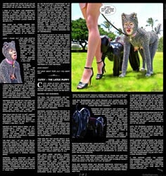 3girls all_fours blind blinded blindfolded buttplug buttplug_tail collar collared dominatrix drool drooling female female_only femdom femsub high_heels latex latex_suit leash leash_and_collar leash_pull leashed lezdom multiple_girls mutilation outside petgirl petplay public sex_toy slave slavegirl story submissive submissive_female text tongue_out transformation yuri