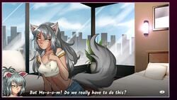 animated blonde_hair cum_in_pussy grey_hair harem_heroes lupa_(harem_heroes) lyka_(harem_heroes) mother_and_daughter mp4 nekomimi no_sound nutaku slideshow vaginal_penetration video wolf_ears wolf_tail