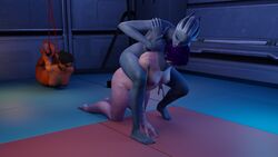 3_fingers 3_toes 3d alien_girl asari ashley_williams asphyxiation bioware blue_skin bondage collar dominant_female domination hogtie liara_t'soni mass_effect naked_hogtie nipples potatofire777 purple_skin quarian rope rope_bondage strangling struggle struggling submissive submissive_female tali'zorah_nar_rayya tied_up wrestling