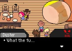 1boy 1boy1girl 1girls 2d 2d_animation against_table anal_sex animated ass boney caught_in_the_act duster_(mother) earthbound earthbound_(series) female flint_(mother_3) gif indoors kumatora lucas mob_face mother_(series) mother_3 nintendo pink_hair pixel_animation pixel_art sex sprite theevilfallenone walked_in_on