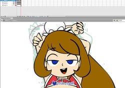 1girls blue_eyes female female_only long_hair mario_(series) minus8 mona_(warioware) mona_animation_(minus8) smile solo tagme wario_(series) warioware warioware:_smooth_moves work_in_progress