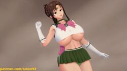 1girls 3d big_ass big_breasts bishoujo_senshi_sailor_moon brown_hair choker clothed clothing clouds crop_top curvaceous curvy diadem erect_nipples erect_nipples_under_clothes female female_focus female_only fist gloves green_eyes half-closed_eyes huge_ass huge_breasts koikatsu large_ass large_breasts looking_at_viewer makoto_kino miniskirt no_bra open_mouth panties patreon pinup pinup_pose ponytail raised_arm revealing_clothes ribbon sailor_jupiter sailor_senshi_uniform sailor_uniform seifuku skirt smile solo standing takeo92 text thick_thighs tight_clothing upskirt wide_hips