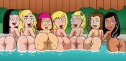 7girls american_dad ass bath becky_arangino big_boob_june chakoozie connie_d'amico crossover family_guy girls hayley_smith innie_pussy lisa_silver meg_griffin multiple_girls pool public public_nudity roberta_tubbs the_cleveland_show young