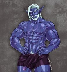 male_only muscular muscular_male nightborne nightborne_male solo triceramonster world_of_warcraft