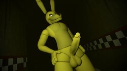 cock cum five_nights_at_freddy's green_penis grey_body humanoid_penis male_only precum rabbit slayerthefox115 solo solo_male springtrap springtrap_(fnaf) tagme