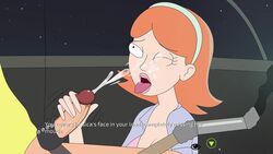 1boy 1girls big_penis cum cum_on_face cumshot female ferdafs hairband handjob imminent_cumshot jessica_(rick_and_morty) long_hair male morty_smith one_eye_closed orange_hair penis rick_and_morty rick_and_morty:_a_way_back_home robot_humanoid tongue tongue_out unbuttoned_shirt unseen_male_face