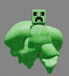 3d 3d_model 3d_render 4_legs ambiguous_gender big_ass big_butt big_thighs creeper creeper_(minecraft) discord_source fat_ass fat_butt front_view green_body huge_ass huge_butt huge_thighs minecraft solo standing vulkyasha