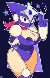 big_breasts big_breasts genderswap_(mtf) helmet mega_man mega_man(classic) ninja nipples nocklepie rule_63 rule_63 shadow_man shuriken