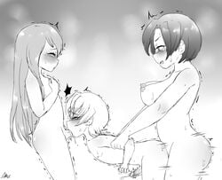 1boy 2futas anal anal_sex blowjob breasts cum cum_while_penetrated cumshot dickgirl dickgirl/male double_penetration ejaculation fellatio femboy from_behind futa_is_bigger futa_on_male futa_with_male futadom futanari greyscale holding_arms human larger_futanari male male_penetrated malesub masumi_washizaki mature_female milf monochrome multiple_girls naked nipples nude older_female ono_toshihiro oral our_next_door_neighbor's_sperm penis sayaka_washizaki sex sex_from_behind siblings sisters size_difference smaller_male spitroast threesome yuu_ikufube