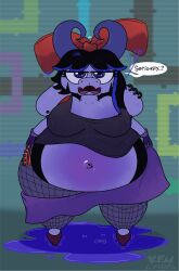 big_breasts blueberry_inflation breasts cleavage female furry huge_breasts inflation kemlaboratories tagme thick_thighs wide_hips