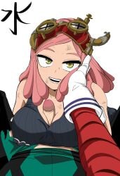 1boy 1boy1girl 1girls boku_no_hero_academia caressing_face first_person_view izuku_midoriya mei_hatsume mizutori mizutori_(artist) my_hero_academia paizuri paizuri_under_clothes pov titfuck_under_clothes titjob titjob titjob_under_clothes