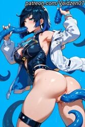 1female 1girls ai_generated ass big_ass big_breasts big_butt big_penis blue_background blue_eyes blue_hair blue_rope bound breasts busty choker clothed cum cum_in_mouth cum_in_pussy cum_inside female genshin_impact girly half-dressed half_naked innie_pussy jacket looking_at_viewer masturbating_other masturbating_while_penetrated masturbation no_panties nude nude_female octopus rear_view solo solo_female solo_focus sucking tentacle tentacle_in_mouth tentacle_in_pussy tentacle_penetration tentacle_rape tentacle_sex thick_thighs thighs voidzen white_jacket yelan_(genshin_impact)