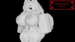 1girls 3d :< after_transformation anthro ass bad_end bad_ending big_areola big_ass big_breasts big_butt big_nipples big_thighs black_background breasts english_text female female_only front_view funamusea furry furry_female furry_only furry_transformation game_over gray_nipples grey_nipples humanoid large_areolae large_ass large_breasts large_butt large_ears large_thighs looking_uncomfortable mogeko mogeko_castle neck_tuft nipples nonalterna roblox robloxian self_upload simple_background standing tail thick_thighs thighs vagina white_fur yonaka_kurai