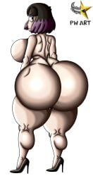 ass_bigger_than_head bicolored_hair big_ass big_booty big_breasts big_butt black_eyes bubble_ass bubble_butt dumptruck_ass dumptruck_butt enormous_ass enormous_breasts enormous_butt fat_ass fat_butt gstring heels hilda_(series) kaisa_(hilda) medium_hair netflix pointer_warrior_xxx render thick_ass thick_butt thick_thighs thong