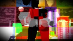 3d ass black_and_blonde_hair female honey_(theactualhoney) mine-imator minecraft pants_rip tagme theactualhoney video