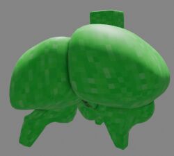 3d 3d_model 3d_render 4_legs back_view big_ass big_butt creeper creeper_(minecraft) fat_ass fat_butt female female_focus female_only genitals green_body green_skin huge_ass huge_butt hyper hyper_ass hyper_butt minecraft solo standing tagme vulkyasha