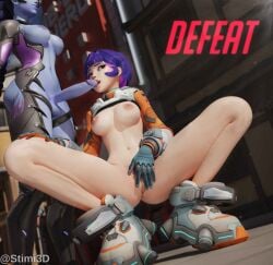 blowjob fingering fingers futa_on_female futanari juno_(overwatch) overwatch overwatch_2 pussy vagina widowmaker