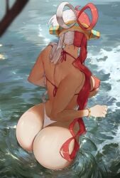 ass ass_focus back_view breasts female one_piece swimsuit uta_(one_piece)