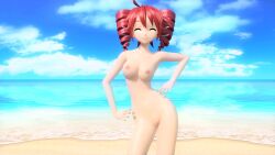 1girls 3d animated big_breasts bouncing_breasts dancing female_focus female_only kasane_teto nude nutsuki_suu project_diva tagme twin_drills twintails utau utauloid video