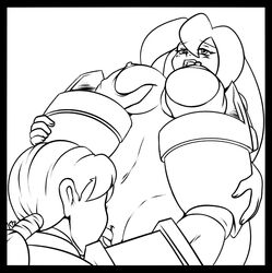 big_breasts breast_grab cunnilingus hyoumaru iris_(mega_man) knighthood licking_pussy mega_man mega_man_x tagme zero_(mega_man)