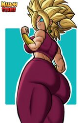 1girls ass big_ass big_breasts breasts bubble_butt dragon_ball dragon_ball_super female_only female_saiyan fusion imminent_anal kefla mallow_strife muscular_female potara_earrings solo_female